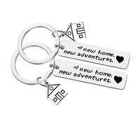 Huwujiu For New Home Keyring Set Housewarming Gift for New Homeowner Couples First Home Gift New House Keyring Gifts Moving in Keyring for New Home Owners Realtor Closing Gifts