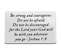 Huwujiu Inspirational Gifts Be Strong and Courageous Do Not Be Afraid Wallet Insert Card Gifts Inspirational Religious Gifts Christian Gifts Encouragement Gifts for Women Men