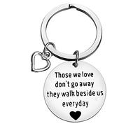 Huwujiu Memorial Keyring Sympathy Gifts Those We Love Don't Go Away They Walk Beside Us Everyday Keyring Sympathy Keyring Remembrance Gifts Memorial Gifts for Loss of Loved
