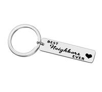 Huwujiu Neighbor Gift Neighbour Keyring Moving Away Gift Best Neighbors Ever Keyring Neighbour Friendship Gift Christmas Birthday Gift Housewarming Gift Going Away Gift Farewell Gifts for Neighbours