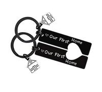 Huwujiu Our First Home Keyring Set First Home Gifts for Couple New Home Gifts Housewarming Gifts for New Homeowner New House Gifts Moving in Gifts for Couple Friends Family