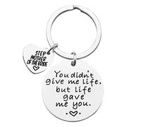 Huwujiu Step Mother of the Bride Gifts You Didn't Give Me Life But Life Gave Me You Keyring Step Mum Keyring Gift Mother's Day Gift Wedding Gifts for Step Mother of the Bride