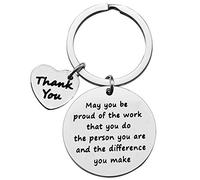Huwujiu Thank You Gifts Keyring Appreciation Gifts Make a Difference Keyring Appreciation Gifts for Employee Volunteer Social Worker Thank You Gifts for Nurse Mentor Teacher Gifts