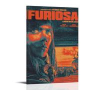 HUWYREWQRH Furiosa Movie A Mad Max Saga Posters Aesthetic Wall Art Decor Vintage Canvas Decorative Painting Poster for Living Room Bed Room 08x12inch(20x30cm) Frame-style