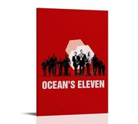 HUWYREWQRH Ocean's Eleven Posters Aesthetic Wall Art Decor Vintage Canvas Decorative Painting Poster for Living Room Bed Room 16x24inch(40x60cm) Frame-style