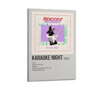 HUWYREWQRH Soccer Mommy Album Karaoke Night Posters Aesthetic Wall Art Decor Vintage Canvas Decorative Painting Poster for Living Room Bed Room 08x12inch(20x30cm) Frame-style