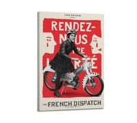 HUWYREWQRH The French Dispatch Posters Aesthetic Wall Art Decor Vintage Canvas Decorative Painting Poster for Living Room Bed Room 20x30inch(50x75cm) Frame-style