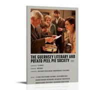 HUWYREWQRH The Guernsey Literary And Potato Peel Pie Society Posters Aesthetic Wall Art Decor Vintage Canvas Decorative Painting Poster for Living Room Bed Room 08x12inch(20x30cm) Frame-style