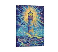 HUWYREWQRH The Meaning of Lighthouses Posters Aesthetic Wall Art Decor Vintage Canvas Decorative Painting Poster for Living Room Bed Room 20x30inch(50x75cm) Frame-style
