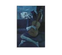 HUWYREWQRH The Old Guitarist Posters Aesthetic Wall Art Decor Vintage Canvas Decorative Painting Poster for Living Room Bed Room 08x12inch(20x30cm) Unframe-style