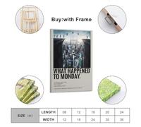 HUWYREWQRH What Happened to Monday Posters Aesthetic Wall Art Decor Vintage Canvas Decorative Painting Poster for Living Room Bed Room 20x30inch(50x75cm) Frame-style