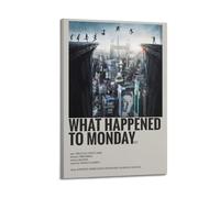 HUWYREWQRH What Happened to Monday Posters Aesthetic Wall Art Decor Vintage Canvas Decorative Painting Poster for Living Room Bed Room 16x24inch(40x60cm) Frame-style