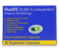 HuxD3 20,000IU Vitamin D3 500mcg 30 Capsules