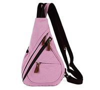 HuxFam Small Sling Crossbody Backpack Multipurpose Casual Daypack Backpacks Outdoor Cycling Hiking Travel, 16l.pink, S, Sling Backpack Crossbody Bag for Women Men