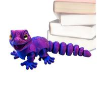 Huxibai 3D Print Animals, Colorful Sculpture Anti-Stress Lizard, Desk Game, Reptile Figures Stress Relief for Boys Room Living Room