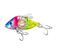 Huxibai Artificial Bait for Bass, Swimbait Sturdy with Integrated LED Float for Rivers Lakes Ponds Trolling and Pitching Water and Salt