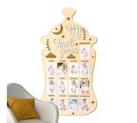Huxibai Baby First Year Photo Board | Toddler Photo Frame,Wooden Infant Growth Display Panel For Enthusiastic New Parents Family Gatherings
