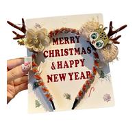 Huxibai Christmas Pet Headband | Adorable Luminous Band for Dogs - LED Antlers Headbands for Pets - For Decoration Photo Props Festival Party Holiday Daily and Outdoor Use