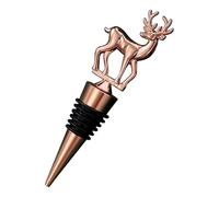 Huxibai Christmas Wine Stoppers | Decorative Wine Bottle Stopper Deer Shape | Airtight Beverage Sealer for Home Bar Drinks Vinegar Oil Champagne