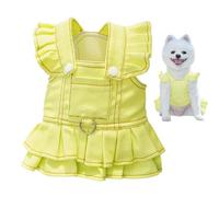 Huxibai Clothes for Small Dogs | Breathable Clothing for Dogs - Breathable Cowboy Style Dungarees Dress for Animals, Cats Costumes for Travelling