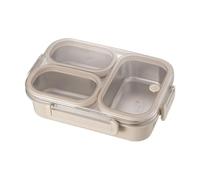 Huxibai Clunch Containers | Stainless Steel Snack Holder | Airtight 3 Compartment Container for Meals School Nursery Dinner Picnic Work