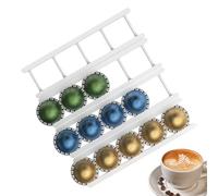 Huxibai Coffee Organizer, Wall Rack Organizer for Coffee, 20 Grids Space Saving Organizer for Home Kitchen Organization Support for Cabinet Doors and Countertops