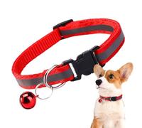 Huxibai Dog Collar, Reflective Dog Collar with Bell | Fade-Resistant Lightweight Accessories for Night Safety, Daily Walks, Training And Outdoor Adventures