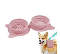 Huxibai Dog Travel Food Container | Silicone Dog Bowl - Multi-Functional for Cats Ideal for Beach Hiking Camping and Cities