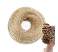 Huxibai - Faux Hair Extension with Messy Effect for Volume Synthetic Fiber | Synthetic Curly Hair Donut Headbands for Ponytail Hairstyles Party Wedding Travel
