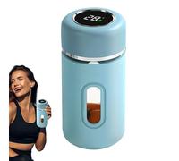 Huxibai Glass Water Cup - 280ml Glass Bottle,Anti-fall Tumbler with Real-Time Temperature Display, Portable Cup for Travel, Camping, Gym, Restaurant, Home and Work
