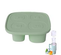 Huxibai Ice Cup, Cylinder Ice Tray | Easy Ice Tray Release - 4 Cavity Hollow Silicone Mold with Lid, Kitchen Device, Making a Container for a