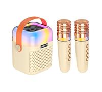 Huxibai Karaoke Machine for Children, Wireless Singing Speaker with 2 Microphones | Karaoke for Singing - for Parties in Office Patio Garden Outdoor Meetings Home And Stage
