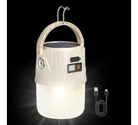 Huxibai LED Camping Lamp, LED Flashlight, 2 Modes Waterproof Lamp with Hook and Battery Display for Indoor Survival Equipment Blackouts Hiking and Home