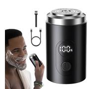 Huxibai Men's Electric Shaver, Silent Trimmer with Floating Head, Long Life Water Resistant Battery Digital Display Gift