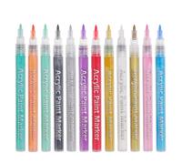 Huxibai Nail Doodle Pens,12 Colors Nail Design Polish Dotting Pens Set | Long-Lasting Manicure Tools for Students Women Bridal Salon Professional Party Travel Festival Home Paper Ceramic