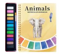 Huxibai Painting Book for Adults, Watercolor Set for Adults with Notebook and 12 Colours, Drawing and Artistic Coloring Materials for Beginners Boys School Home Travel Art Course