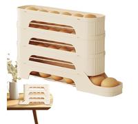Huxibai Roll Up Egg Dispenser, Roll Up Egg Dispenser for Refrigerator,Automatic Egg Roller Dispenser - Stackable Home Organizers and Storage, Shelf