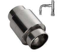 Huxibai Stove Chimney Pipe - Duct Connector with Check Valve - Flexible Anti Backflow Stainless Steel Tube Adapter for Kitchen Bathroom