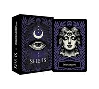 Huxibai Tarot Cards Deck - Guidance Cards Deck 52 Pieces - Guide Meanings Pocket Divination Game for Fortune Love Work Learning Adventure Halloween Party Exploration