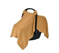Huxie Denmark - 100% Organic Muslin Baby Car Seat Cover Muslin Carseat Canopy Baby Car Seat Covers for Boys and Girls (Autumn Yellow)