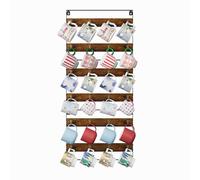 Huxitocan Mug Racks for Wall, Coffee Mug Holder Wall Mount Up to Hold 24 Mugs, Coffee Mug Rack Wall Mounted（3Pack） for Kitchen, Home, Coffee Bar, Rustic Wood and Iron