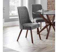 Huxley Dining Chair - Set of 2 - Grey Fabric