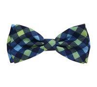 Huxley & Kent Bow Tie | Navy Check (Small) | Pet Bow Tie Collar Attachment | Festive Fun Bow Ties for Dogs & Cats | Cute, Comfortable, and Durable