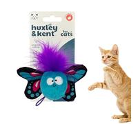 Huxley & Kent Flinger Plush Cat Toy - Interactive Catnip Toy for Cats & Kittens - Soft with Crinkle & Catnip - Perfect for Flinging & Chasing - Butterfly Flinger