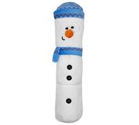 Huxley & Kent Funny Dog Toy w/Squeaker - Holiday Christmas Power Plush Squeaky Dog Toys for Small, Medium & Large Dogs - Soft Stuffed Animal for Indoor Play & Fetch - Fetchies® Frosty Mallowman, Large