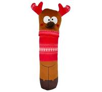 Huxley & Kent Funny Dog Toy w/Squeaker - Holiday Christmas Power Plush Squeaky Dog Toys for Small, Medium & Large Dogs - Soft Stuffed Animal for Indoor Play & Fetch - Fetchies® Ricky Reindeer, Large