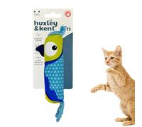 Huxley & Kent Nipper Plush Cat Toy - Interactive Catnip Toy for Cats & Kittens - Burlap with Crinkle & Catnip - Perfect for Kicking & Chasing - Parakeet Nipper