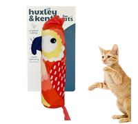 Huxley & Kent Nipper Plush Cat Toy - Interactive Catnip Toy for Cats & Kittens - Burlap with Crinkle & Catnip - Perfect for Kicking & Chasing - Parrot Nipper