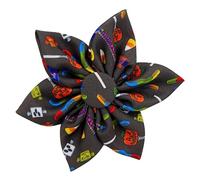 Huxley & Kent Pet Pinwheel | Creepy Candy (Large) | Halloween Velcro Collar Accessory for Dogs/Cats | Bow Collar Attachment | Cute, Comfortable Accessory | H&K Pinwheel for Pets