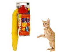Huxley & Kent Stuffer Plush Cat Toy - Interactive Hide and Play Catnip Toy for Cats & Kittens - Plush with Crinkle & Catnip - Perfect for Engaging & Chasing - Cheddar Cheese Please